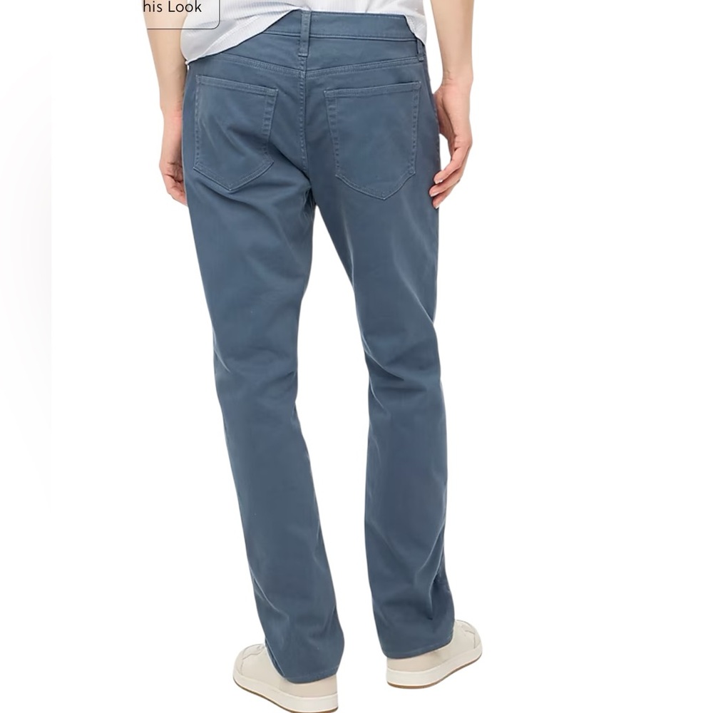 J.Crew Factory Slim Fit Garment Dyed 5-Pocket Pant in Opal Blue (31x30) - Picture 3 of 8